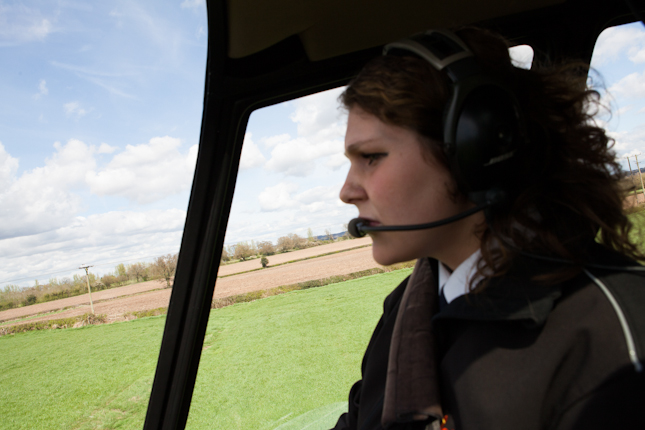 Pippa talking to Air Traffic Control